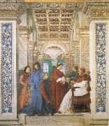 Melozzo da Forli Sixtus IV,his Nephews and his Librarian Palatina oil on canvas